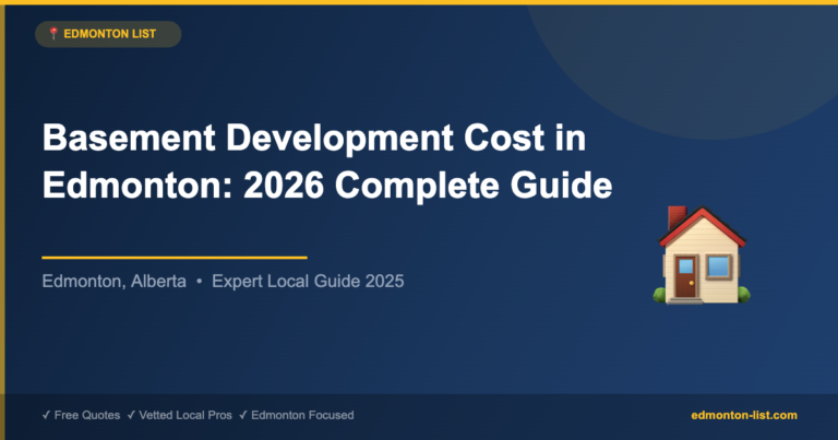 Basement Development Cost in Edmonton: 2026 Complete Guide