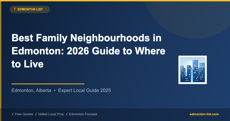 Best Family Neighbourhoods in Edmonton: 2026 Guide to Where to Live