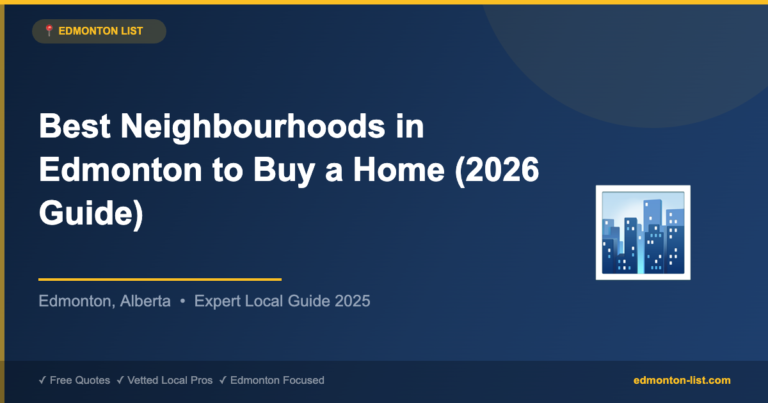 Best Neighbourhoods in Edmonton to Buy a Home (2026 Guide)