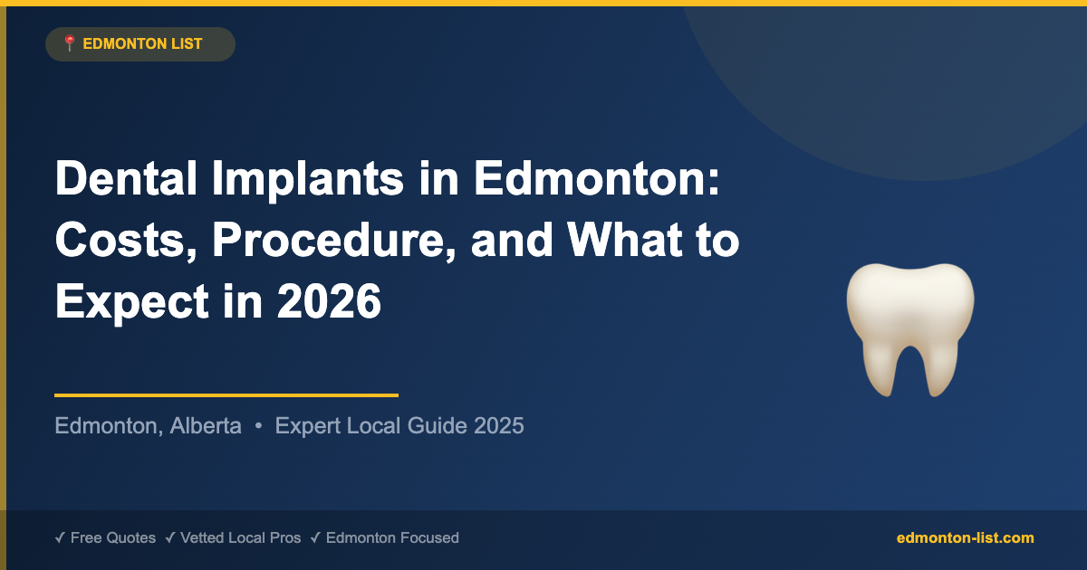 Dental Implants in Edmonton: Costs, Procedure, and What to Expect in 2026