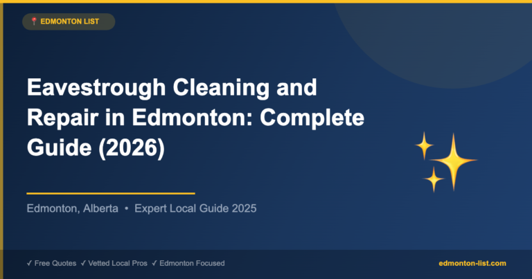 Eavestrough Cleaning and Repair in Edmonton: Complete Guide (2026)