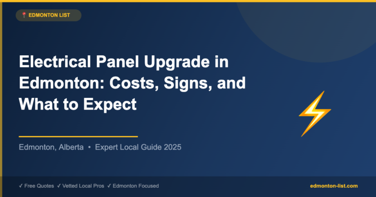 Electrical Panel Upgrade in Edmonton: Costs, Signs, and What to Expect