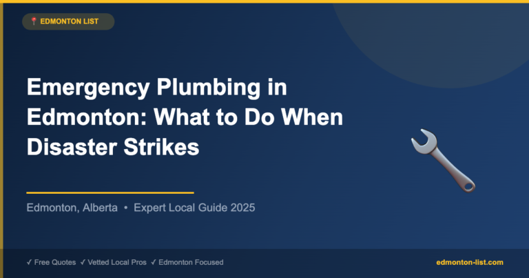 Emergency Plumbing in Edmonton: What to Do When Disaster Strikes