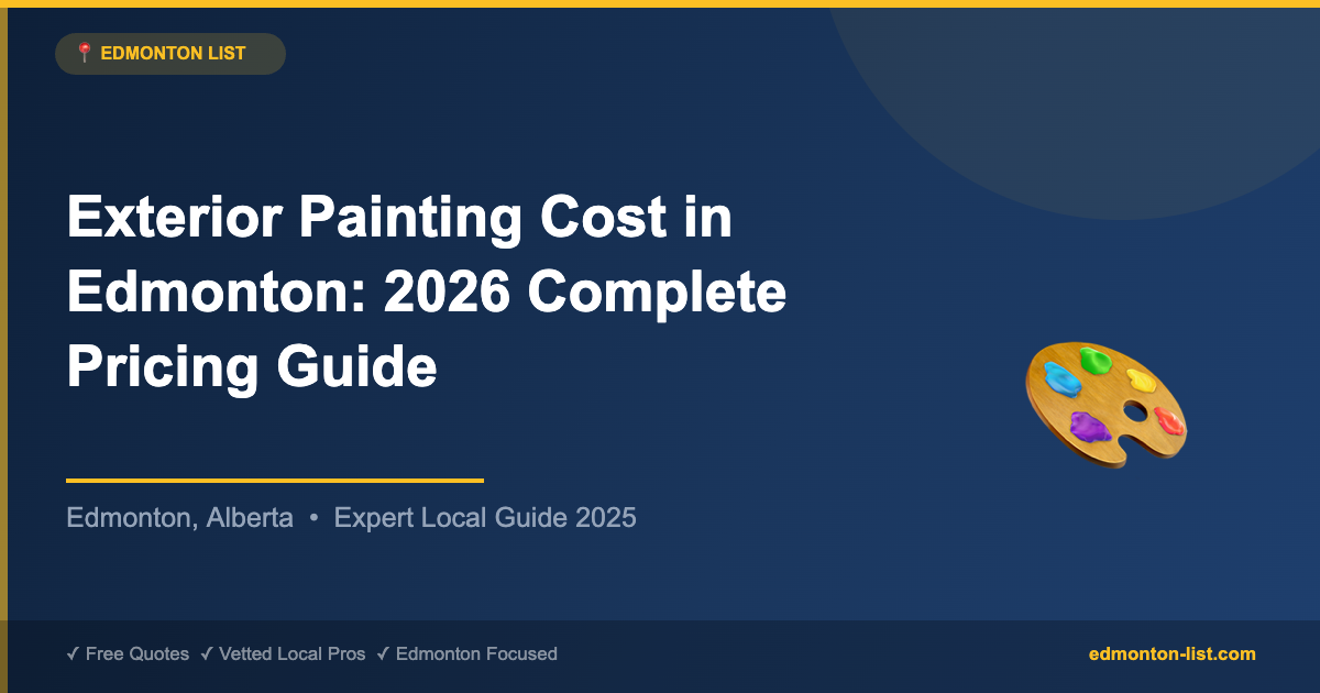 Exterior Painting Cost in Edmonton: 2026 Complete Pricing Guide