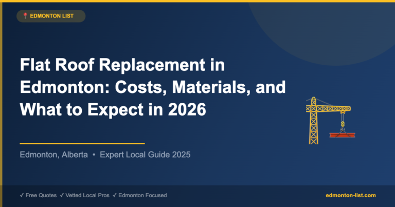 Flat Roof Replacement in Edmonton: Costs, Materials, and What to Expect in 2026