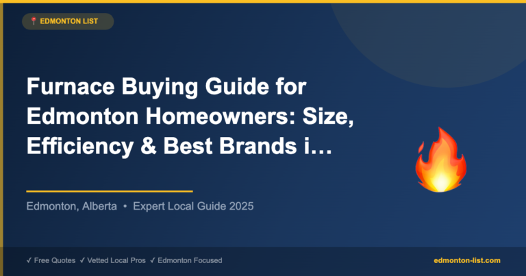 Furnace Buying Guide for Edmonton Homeowners: Size, Efficiency & Best Brands in 2026
