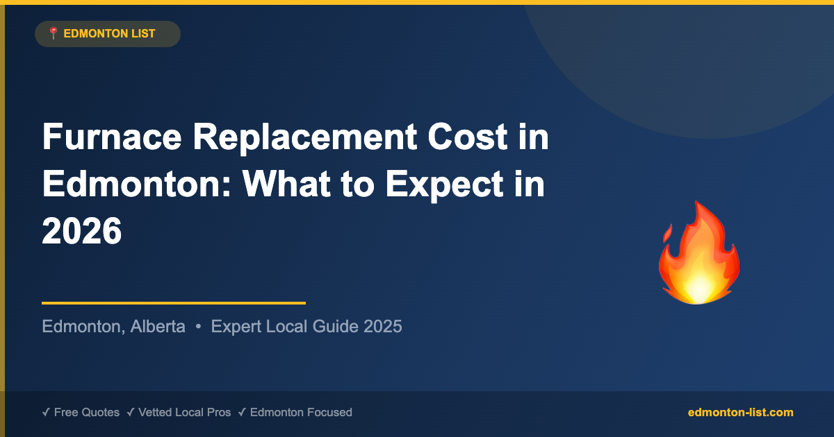 Furnace Replacement Cost in Edmonton: What to Expect in 2026