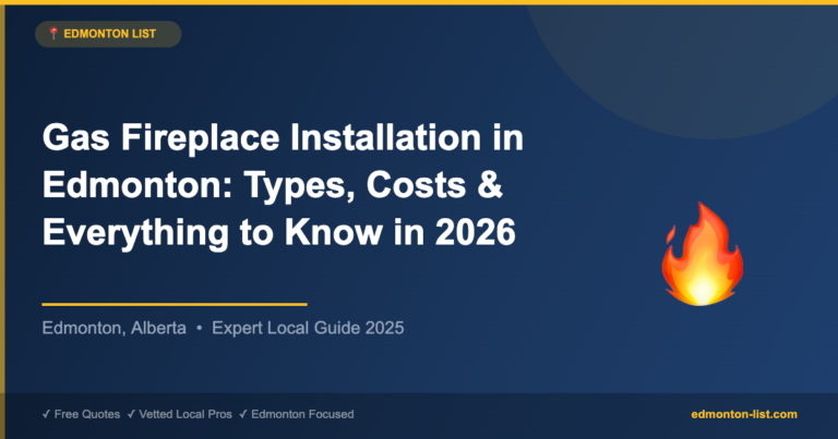 Gas Fireplace Installation in Edmonton: Types, Costs & Everything to Know in 2026