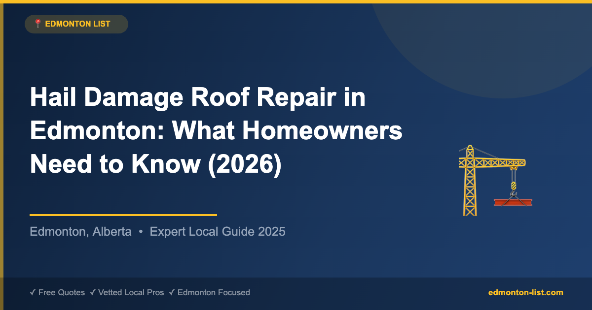 Hail Damage Roof Repair in Edmonton: What Homeowners Need to Know (2026)