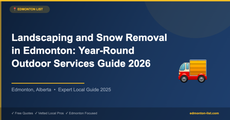 Landscaping and Snow Removal in Edmonton: Year-Round Outdoor Services Guide 2026