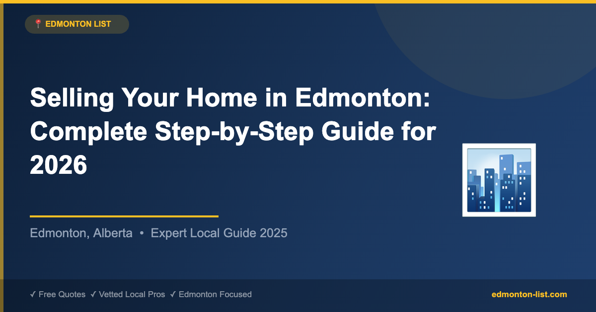 Selling Your Home in Edmonton: Complete Step-by-Step Guide for 2026
